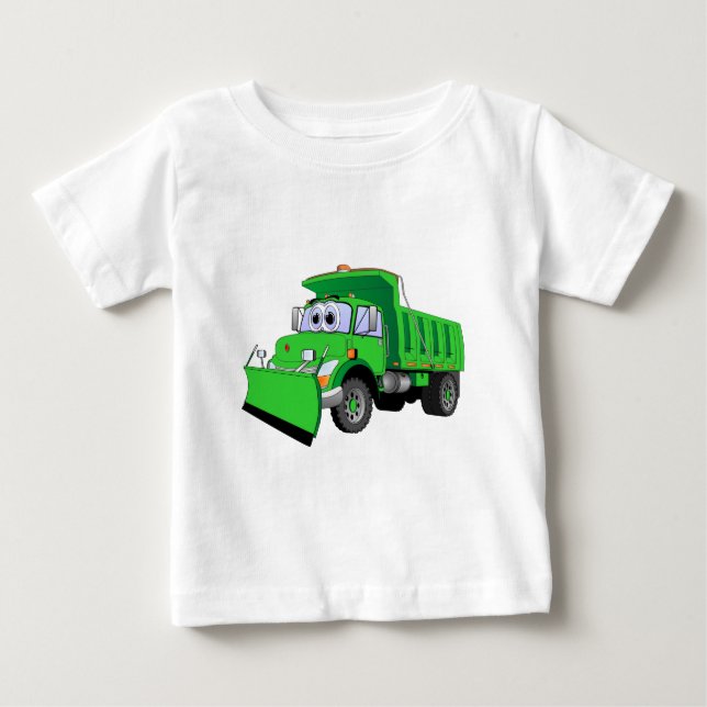 Camiseta De Bebé Personalizado de la nieve verde (Anverso)