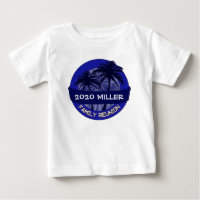 Personalizado de la palmera azul nombre de la cami