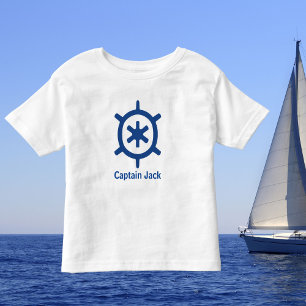 Camiseta De Bebé Personalizado de la Rueda de la Rueda del Capitán