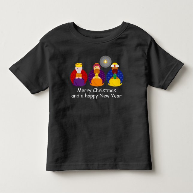 Camiseta De Bebé Personalizado de "Los Tres Reyes" / "Tres Sabios", (Anverso)