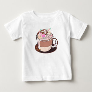 Camiseta De Bebé Personalizado de malvaviscos de chocolate caliente