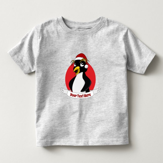 Camiseta De Bebé Personalizado de Navidades de pingüino cretino, To (Anverso)