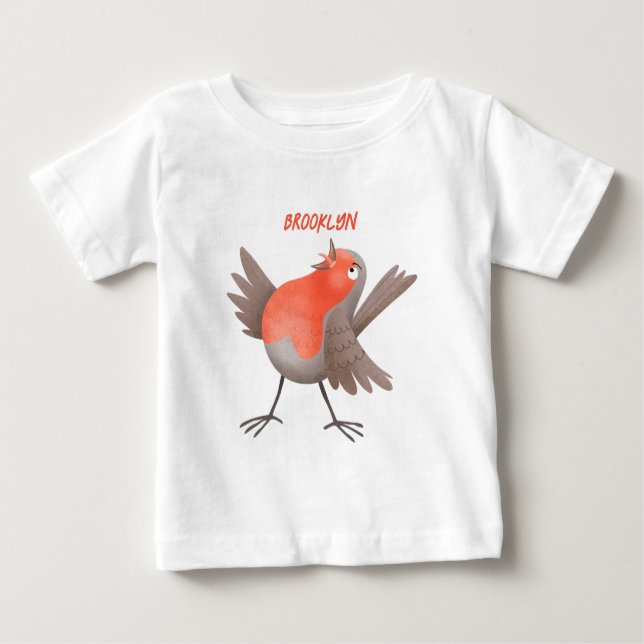 Camiseta De Bebé Personalizado de pájaro de burro canto (Anverso)