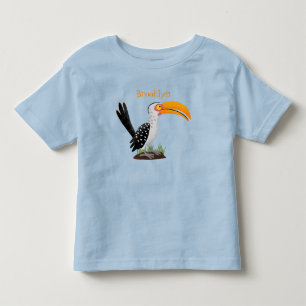 Camiseta De Bebé Personalizado de pájaro safari de buey amarillo di