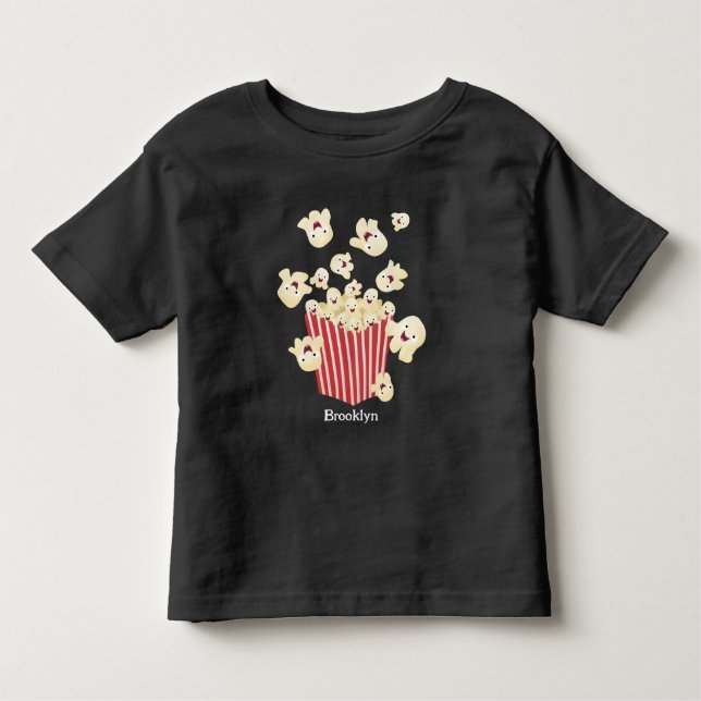 Camiseta De Bebé Personalizado de palomitas de palomitas graciosas (Anverso)