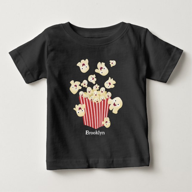 Camiseta De Bebé Personalizado de palomitas de palomitas graciosas (Anverso)