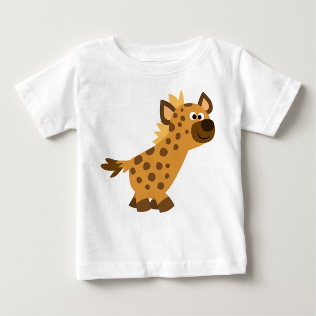 Camiseta De Bebé Personalizado de paseo suave Hyena Baby T-Shirt (Anverso)
