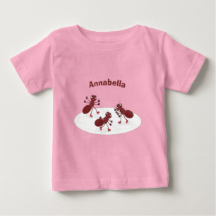 Camiseta De Bebé Personalizado de patinaje sobre hielo de hormigas 