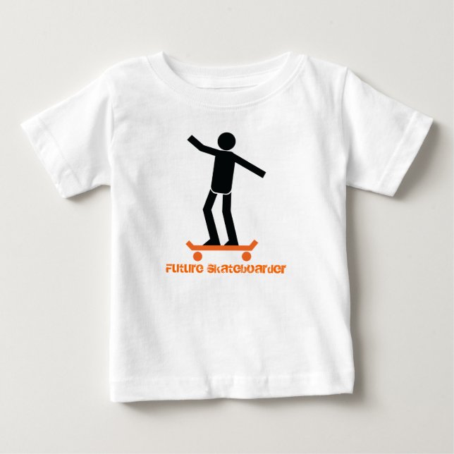 Camiseta De Bebé Personalizado de patinaje sobre patinaje en patine (Anverso)