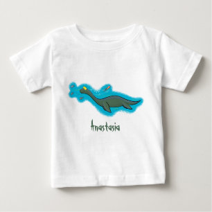Camiseta De Bebé Personalizado de plesiosaurios monstruo del mar