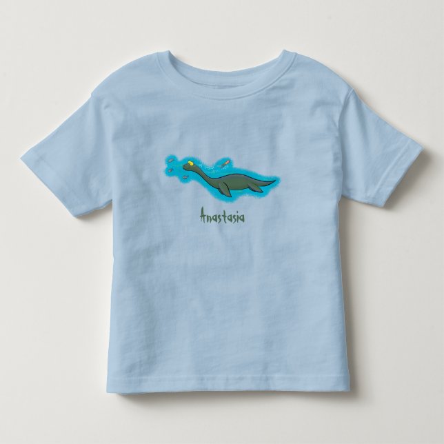 Camiseta De Bebé Personalizado de plesiosaurios monstruo del mar (Anverso)