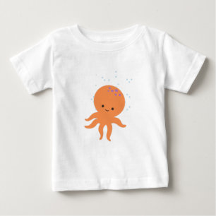 Camiseta De Bebé Personalizado de pulpo cutáneo