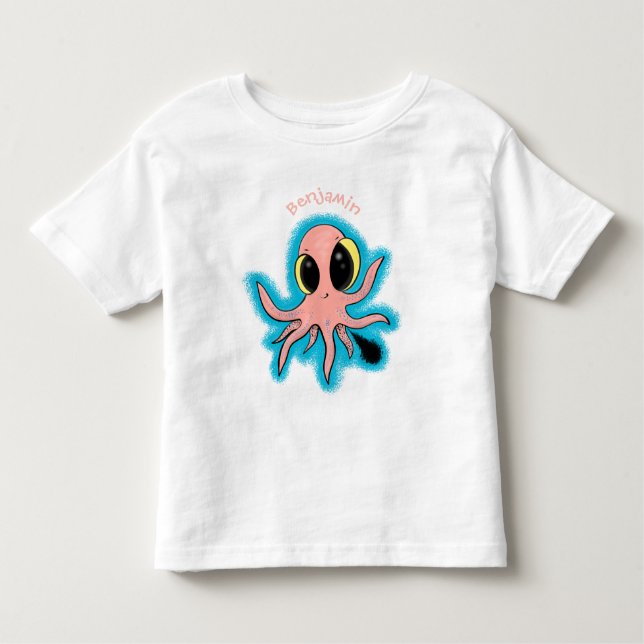 Camiseta De Bebé Personalizado de pulpo para bebés, dulce y descara (Anverso)