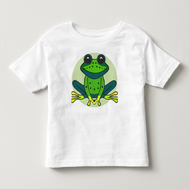 Camiseta De Bebé Personalizado de rana verde (Anverso)