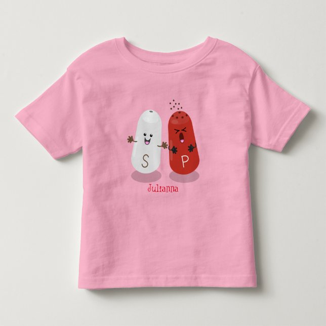 Camiseta De Bebé Personalizado de salinas y batidores de pimienta d (Anverso)
