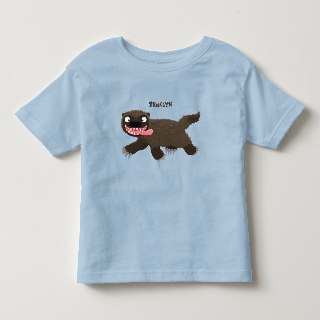 Camiseta De Bebé Personalizado de un animal lobverino hambriento (Anverso)