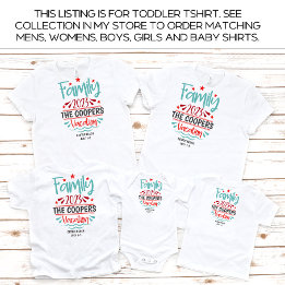 Camiseta De Bebé Personalizado de verano de Toddler Family Vacation