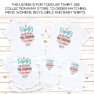 Camiseta De Bebé Personalizado de verano de Toddler Family Vacation