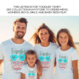Camiseta De Bebé Personalizado de verano de Toddler Family Vacation