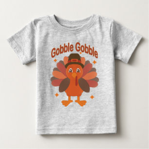 Camiseta De Bebé Personalizado del Día de Acción de Gracias Turquía
