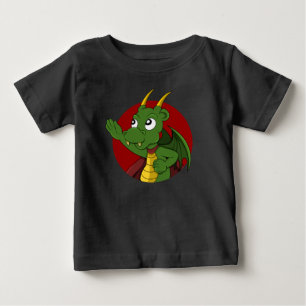 Camiseta De Bebé Personalizado del dragón verde