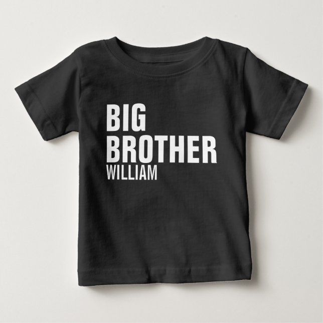 Camiseta De Bebé Personalizado del Gran Hermano Toddler Sweatshirt (Anverso)