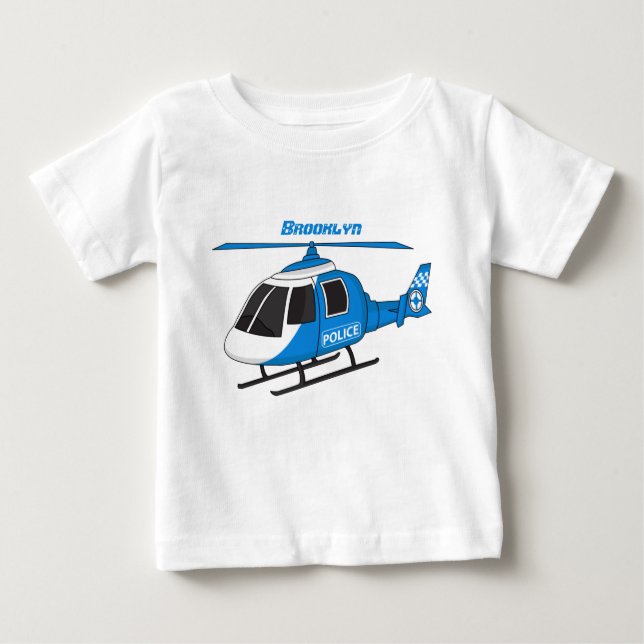Camiseta De Bebé Personalizado del helicóptero del helicóptero del  (Anverso)