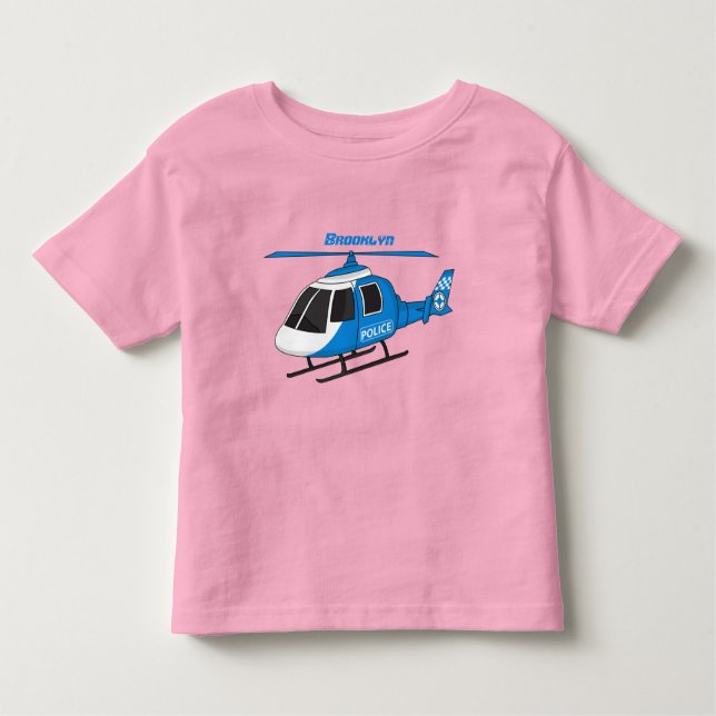 Camiseta De Bebé Personalizado del helicóptero del helicóptero del  (Anverso)