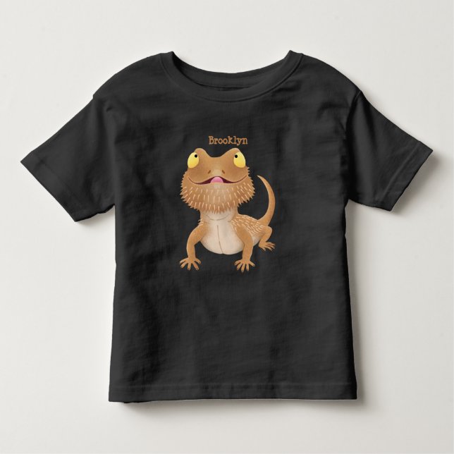 Camiseta De Bebé Personalizado del lagarto de dragón barbudo (Anverso)