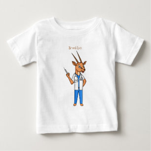 Camiseta De Bebé Personalizado del médica del antílope de Gemsbok