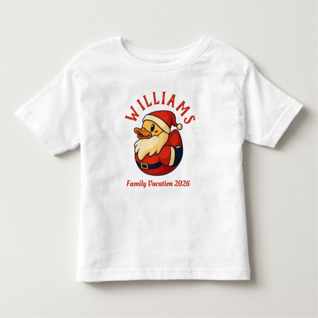 Camiseta De Bebé Personalizado del pato de Santa - Navidades divert (Anverso)