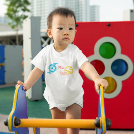 Camiseta De Bebé Personalizado del pedal del casco de bicicleta