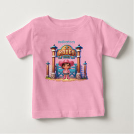 Camiseta De Bebé Personalizado del primer rodeo de cumpleaños de Co