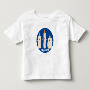 Camiseta De Bebé Personalizado del trío de velas de canto lindo