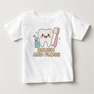 Camiseta De Bebé Personalizado dental suave - Higiénico dental de p