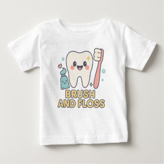 Camiseta De Bebé Personalizado dental suave - Higiénico dental de p