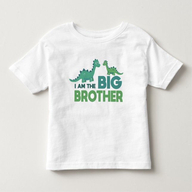Camiseta De Bebé Personalizado dinosaurio hermano mayor niño (Anverso)