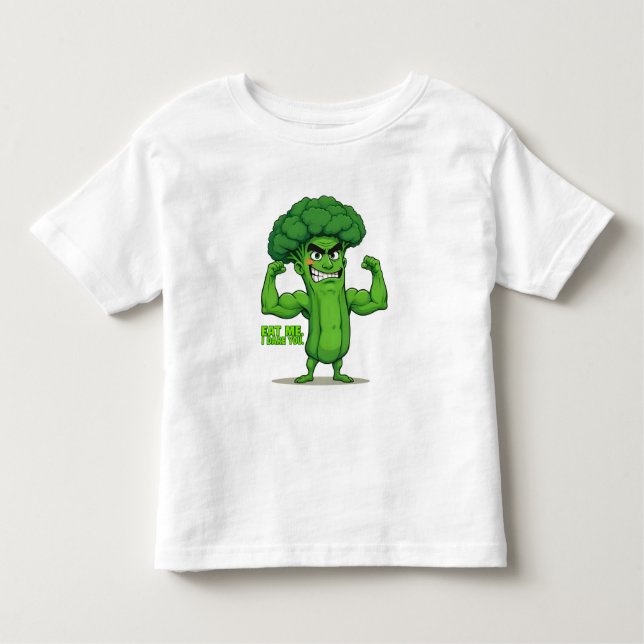 Camiseta De Bebé Personalizado divertida de Broccoli, Strand Veggie (Anverso)