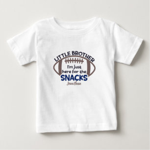 Camiseta De Bebé Personalizado Divertido Aquí por Los Snacks Fútbol