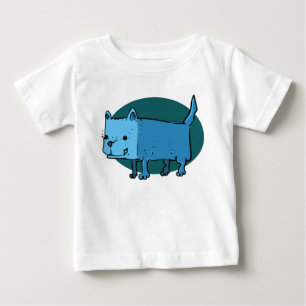 Camiseta De Bebé personalizado divertido de perro rectangular
