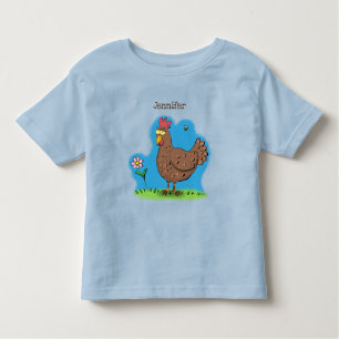 Camiseta De Bebé Personalizado divertido de pollo rústico y caprich