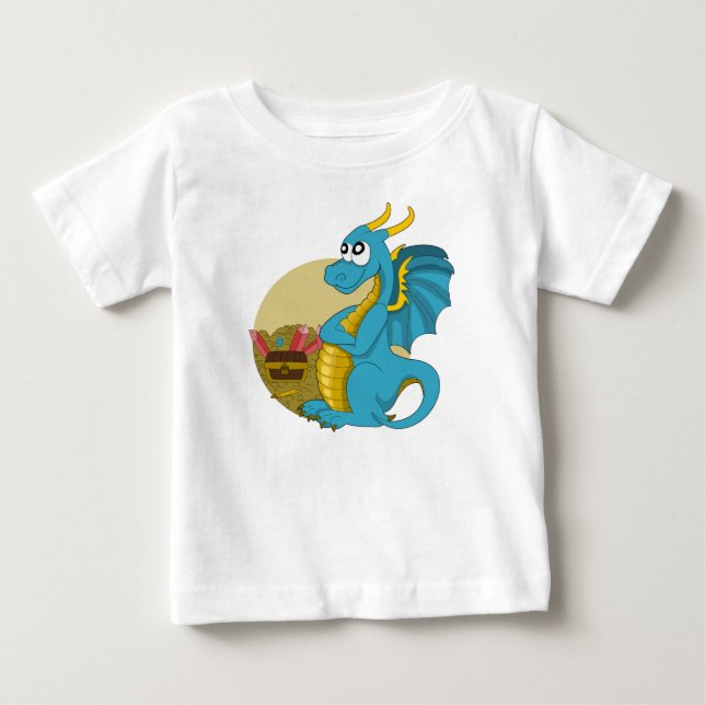 Camiseta De Bebé Personalizado dragon T-Shirt (Anverso)