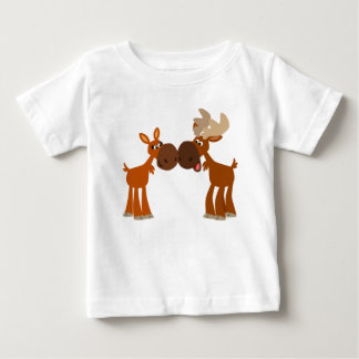 Camiseta De Bebé Personalizado dulce pareja de Moose con amor Camis