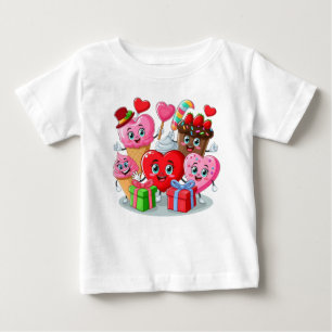 Camiseta De Bebé Personalizado el día de San Valentín de amigos de