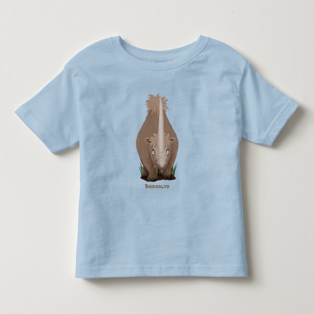 Camiseta De Bebé Personalizado elasmotherium rinoceronte (Anverso)