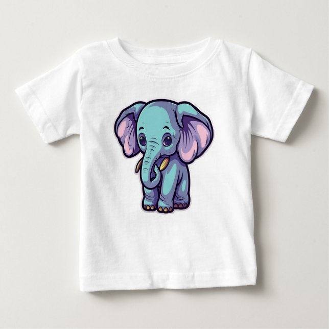 CAMISETA DE BEBÉ PERSONALIZADO ELEPHANT (Anverso)
