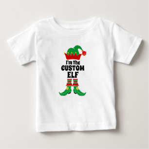 Camiseta De Bebé Personalizado Elf Soy el Personalizado Elf Crea tu