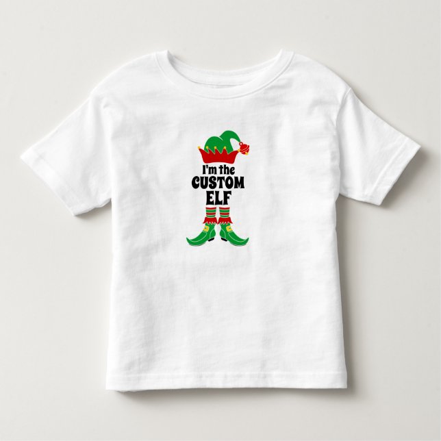 Camiseta De Bebé Personalizado Elf Soy el Personalizado Elf Crea tu (Anverso)