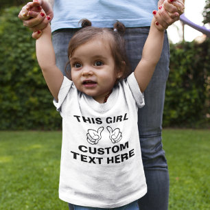 Camiseta De Bebé Personalizado Este Chica - agregue su propio texto