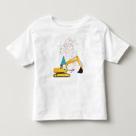Camiseta De Bebé Personalizado Excavator Construcción Camión Fiesta